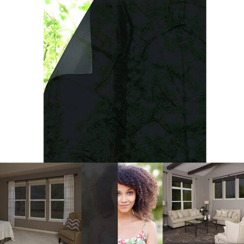 Gila Privacy Black Static Cling Residential DIY Window Film No Glue No Adhesive 3ft x 6.5ft (36in x 78in) - Product image 1