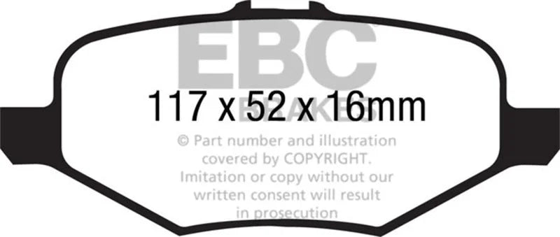 EBC - Rear Greenstuff Pad PN DP61887
