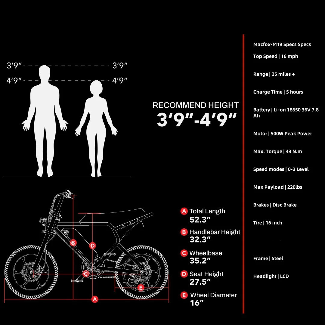 Macfox M19 Teen Electric Bike - Product image 10