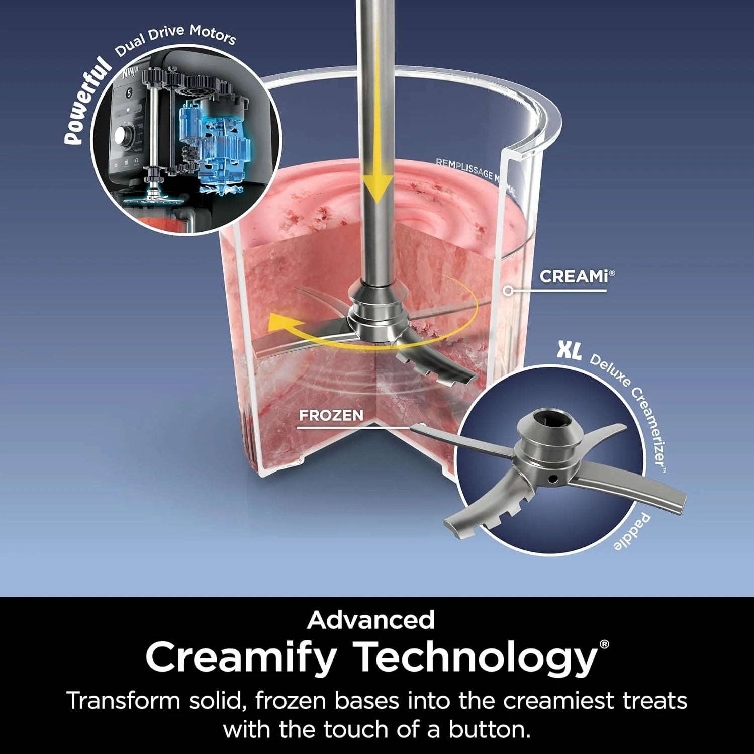 Ninja CREAMi Deluxe NC501EU Ice Cream and Frozen Drink Maker