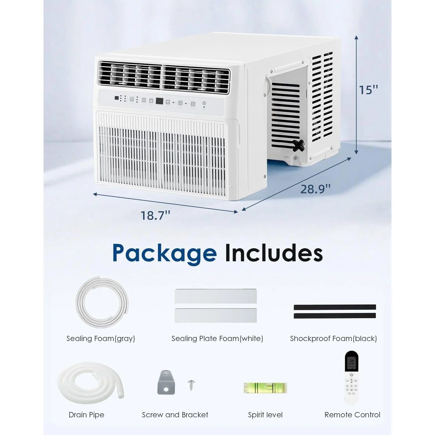 AECOJOY U-Shaped Window Air Conditioner 10, 000 BTU AC Unit with Full Window View, Cools 250 Sq. Ft - Product image 2