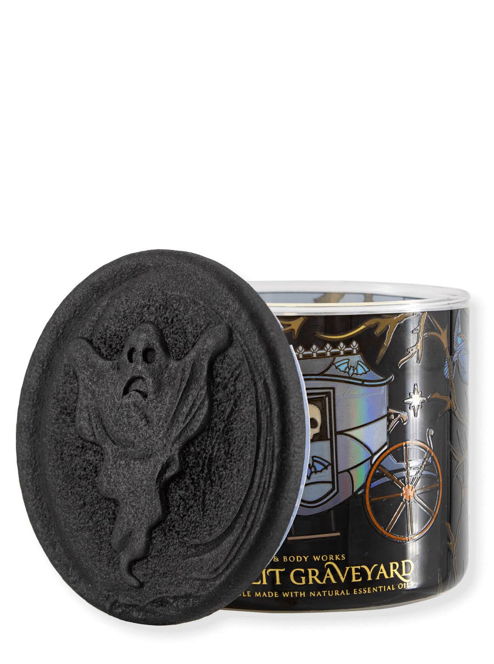 Bath & Body Works Accents - Moonlit Graveyard 3 Wick Candle - Color: Black/White - Size: Os - Happy_Traveler's Closet