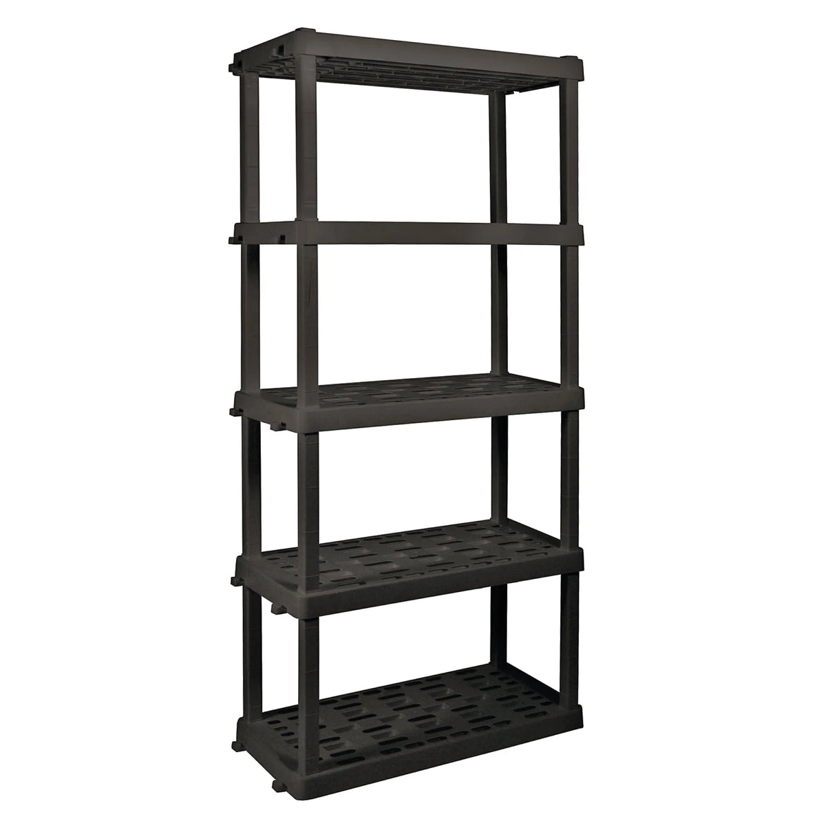 Hyper Tough Large 5 - Tier Shelving Unit, W36 x D18 x H74" Interlocking Multipurpose Organizer, Black - Product image 4