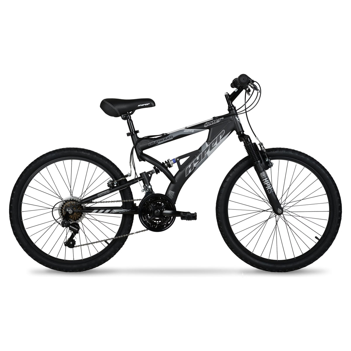 24" Hyper Bicycles Havoc Mountain Bike, Youth/Adult, Recommended Ages 10 - 14 Years Old, Black - Product image 1