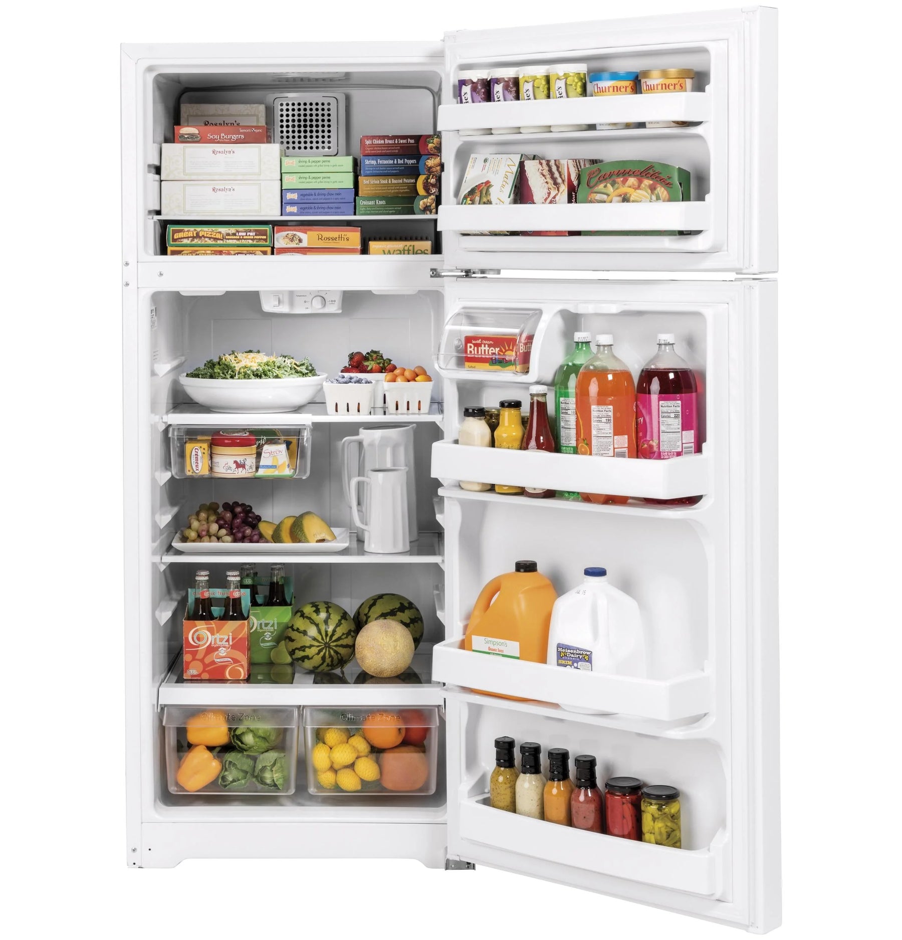 GE APPLIANCES GTS18HGNRWW Top Freezer Freestanding Refrigerator - Product image 2