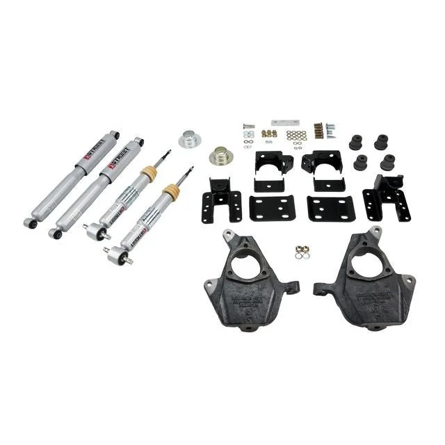BELLTECH 647SP LOWERING KITS Front And Rear Complete Kit W/ Street Performance Shocks 2007-2013 Chevrolet Silverado/Sierra (All Cabs) 0 in. to -4 in. F/5 in. or 6 in. R drop W/ Street Performance Shocks