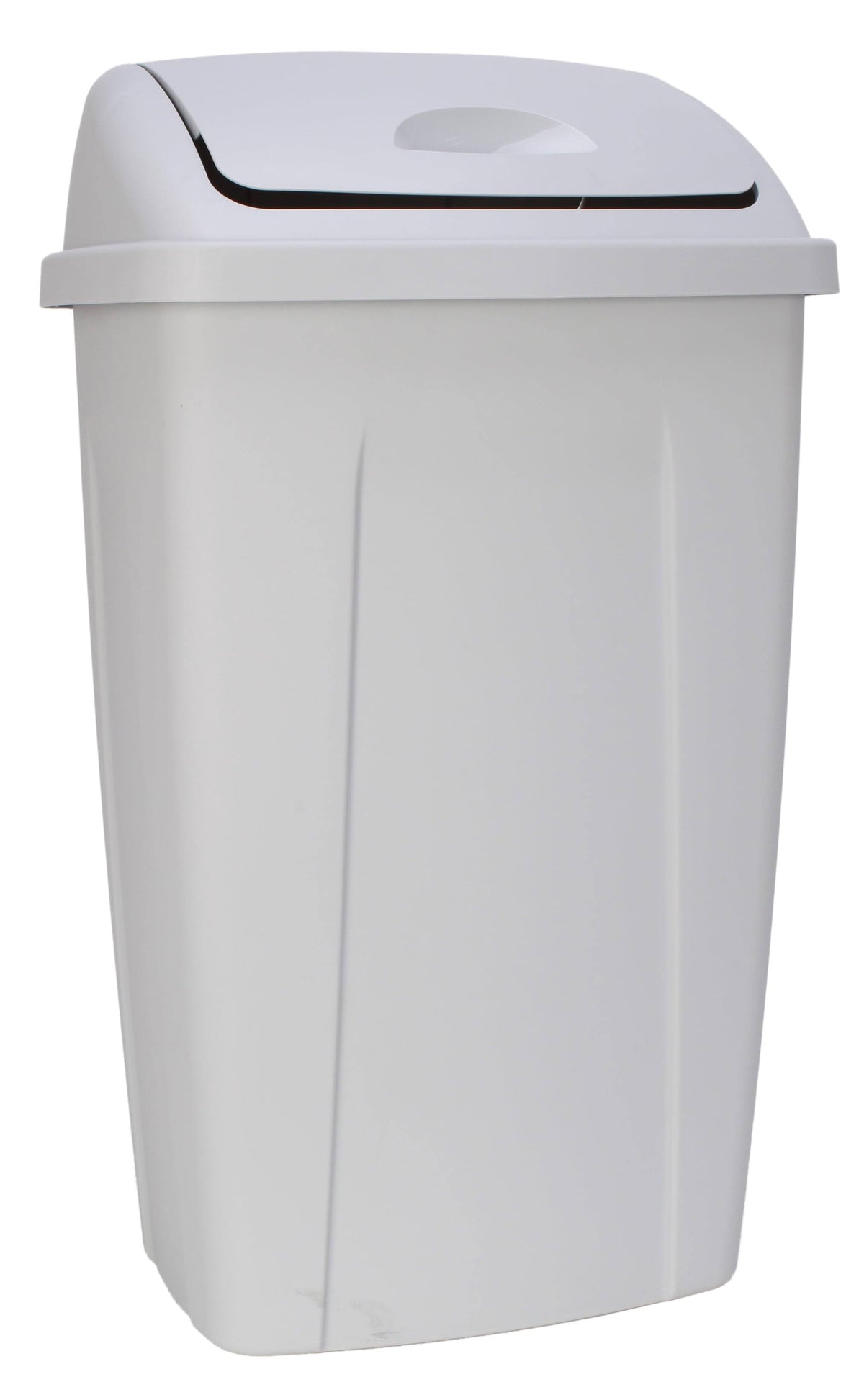 Mainstays 13 Gallon Trash Can, Plastic Swing Top Kitchen Trash Can, Gray - Product image 1