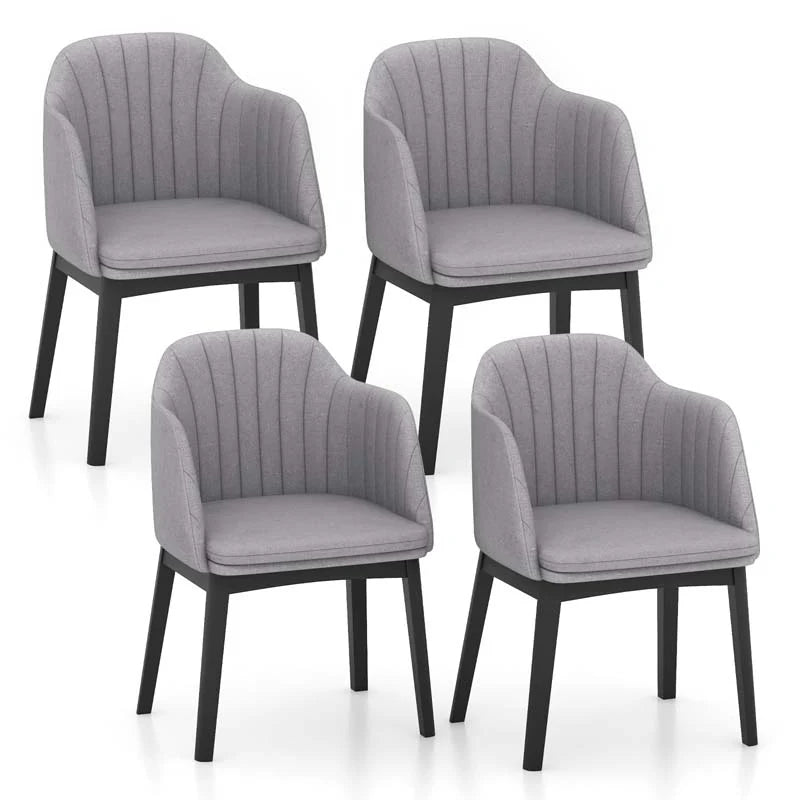 Set of 2/4 Upholstered Velvet Accent Dining Chairs with Curved Backrests, Detachable Cushion - Product image 2