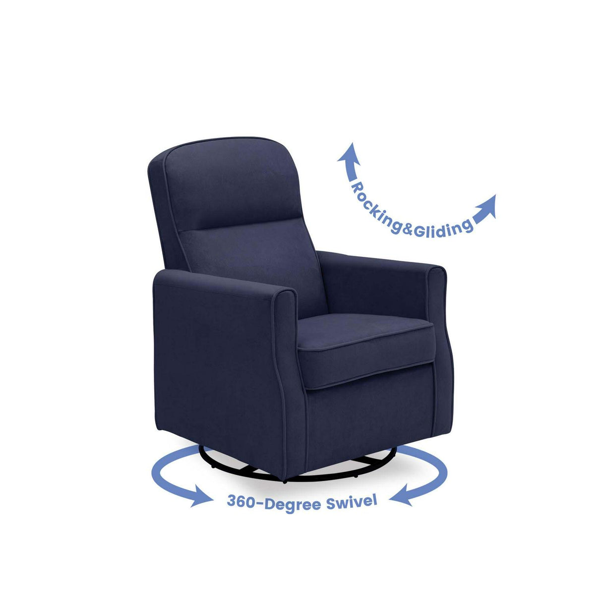 Delta Children Clair Slim Nursery Glider Swivel Rocker Chair. Navy - Product image 13