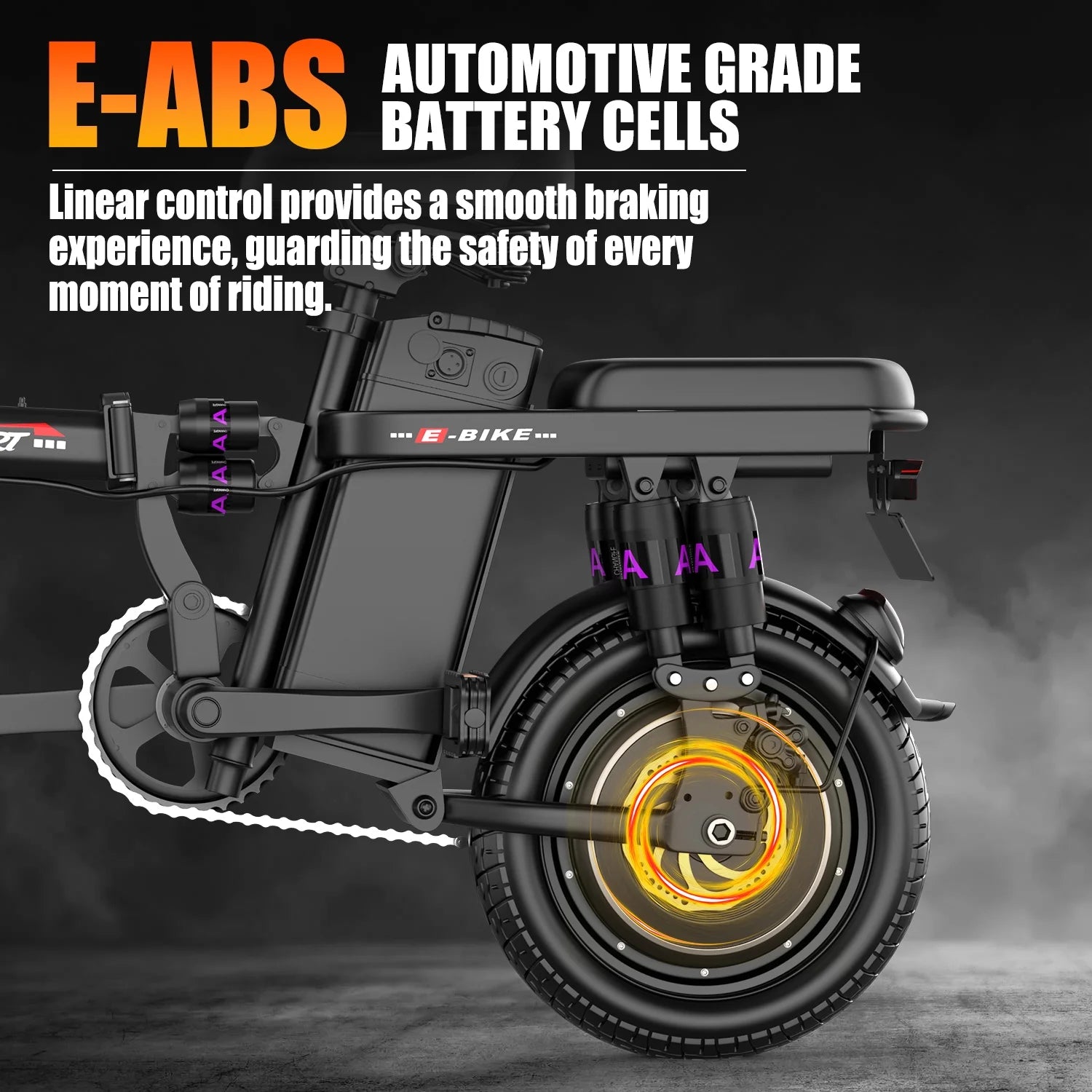 AZHAR 1200W Foldable Electric Bike for Adults, 48V 15ah Removable Battery, 14" Ebike, UL 2849 - Product image 4