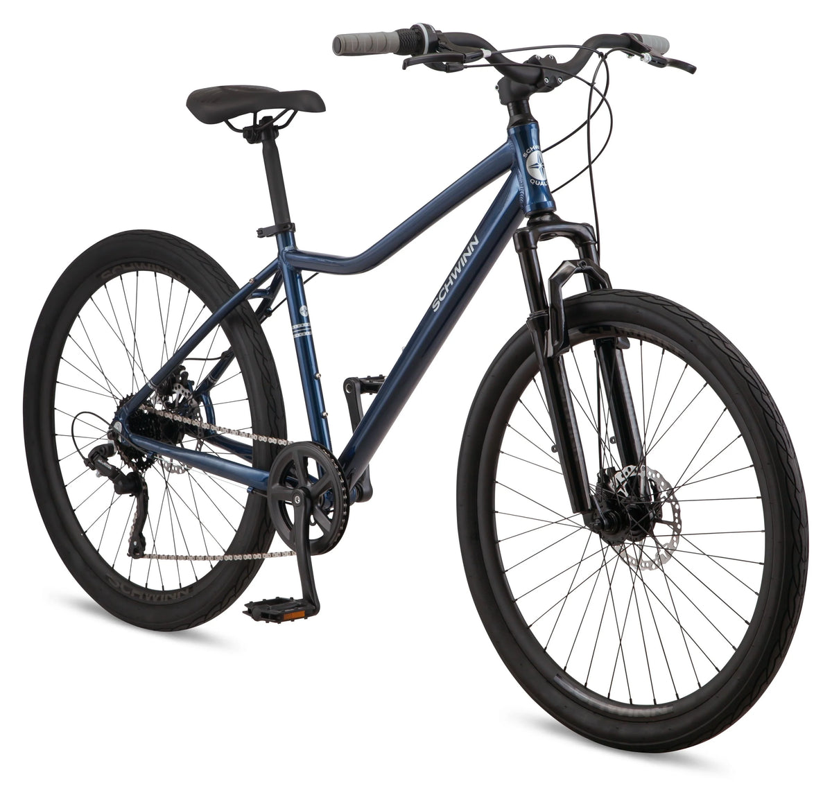 Schwinn Junction 27.5 in Mens Hybrid Bike, 7 Speed Adult Bicycle, Navy - Product image 2
