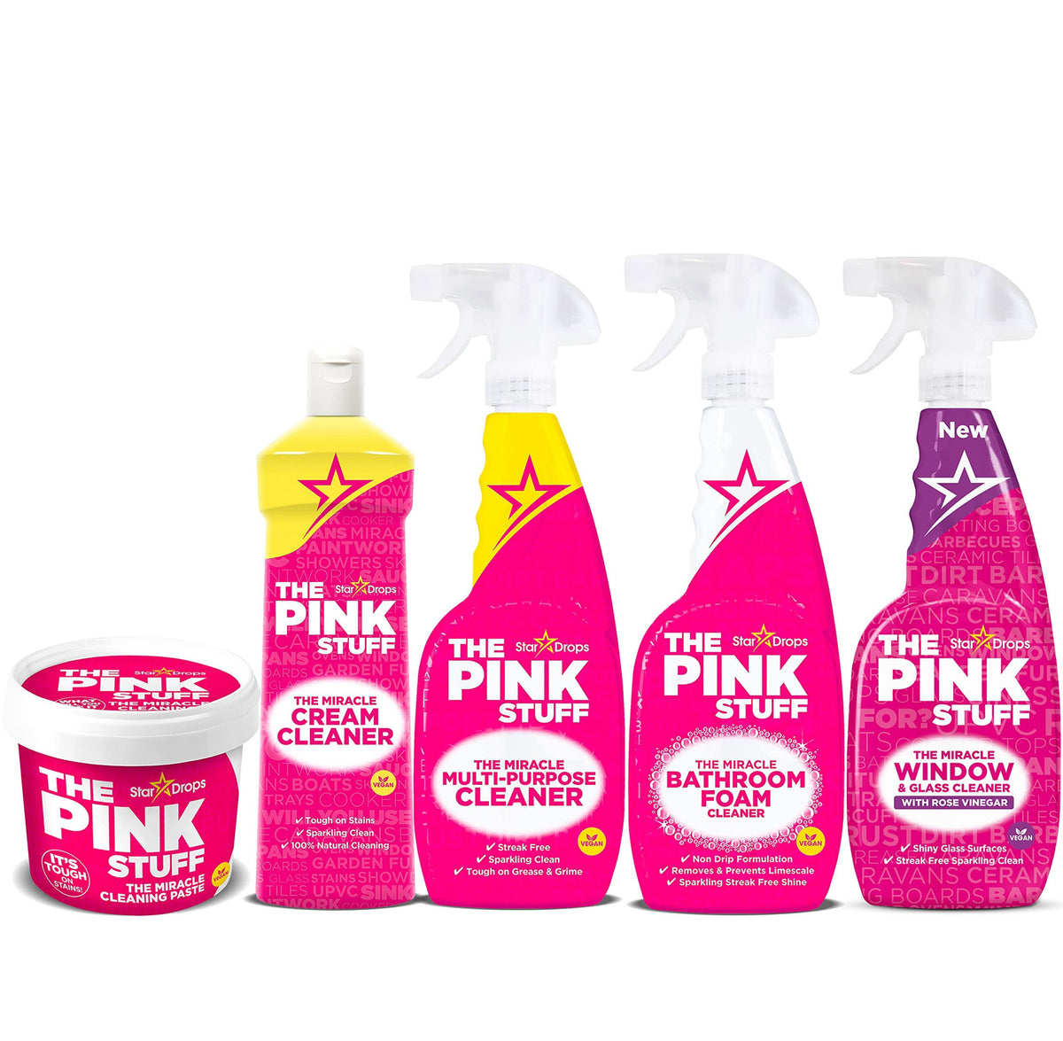 Stardrops - The Pink Stuff - The Miracle Cleaning Paste, Multi-Purpose Spray, Bathroom Foam Spray - Product image 1