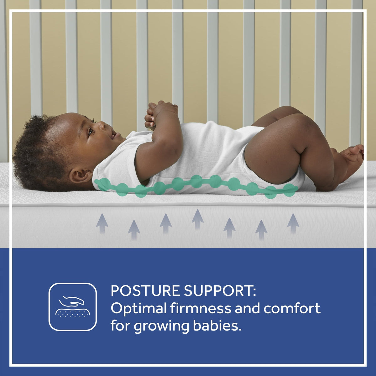 Celestial Cool Ultra-Premium 2-Stage Hybrid Antibacterial Crib & Toddler Mattress. Cool Copper Gel