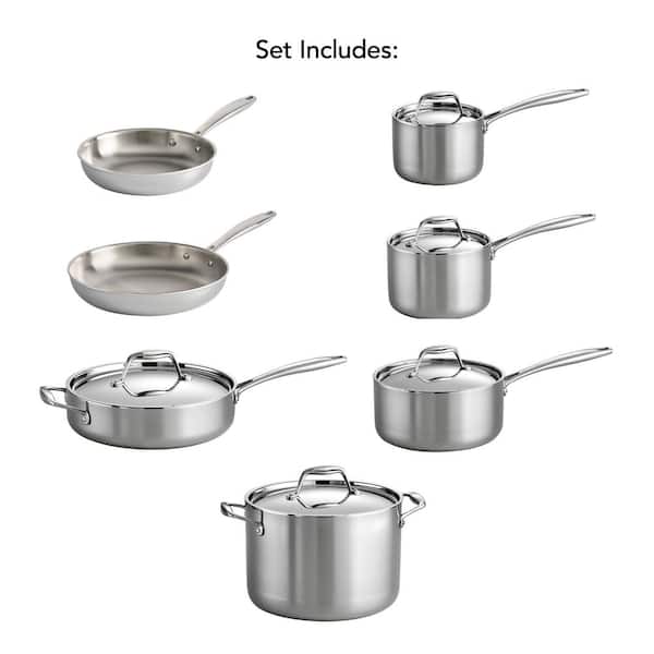 Gourmet Tri-Ply Clad 12-Piece Stainless Steel Cookware Set - Product image 11