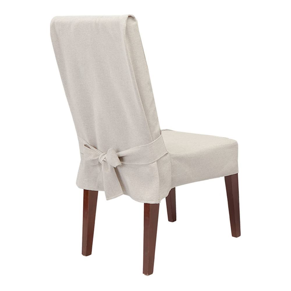 Sure Fit Farmhouse Basketweave Dining Room Chair Slipcover, Oatmeal - Product image 1