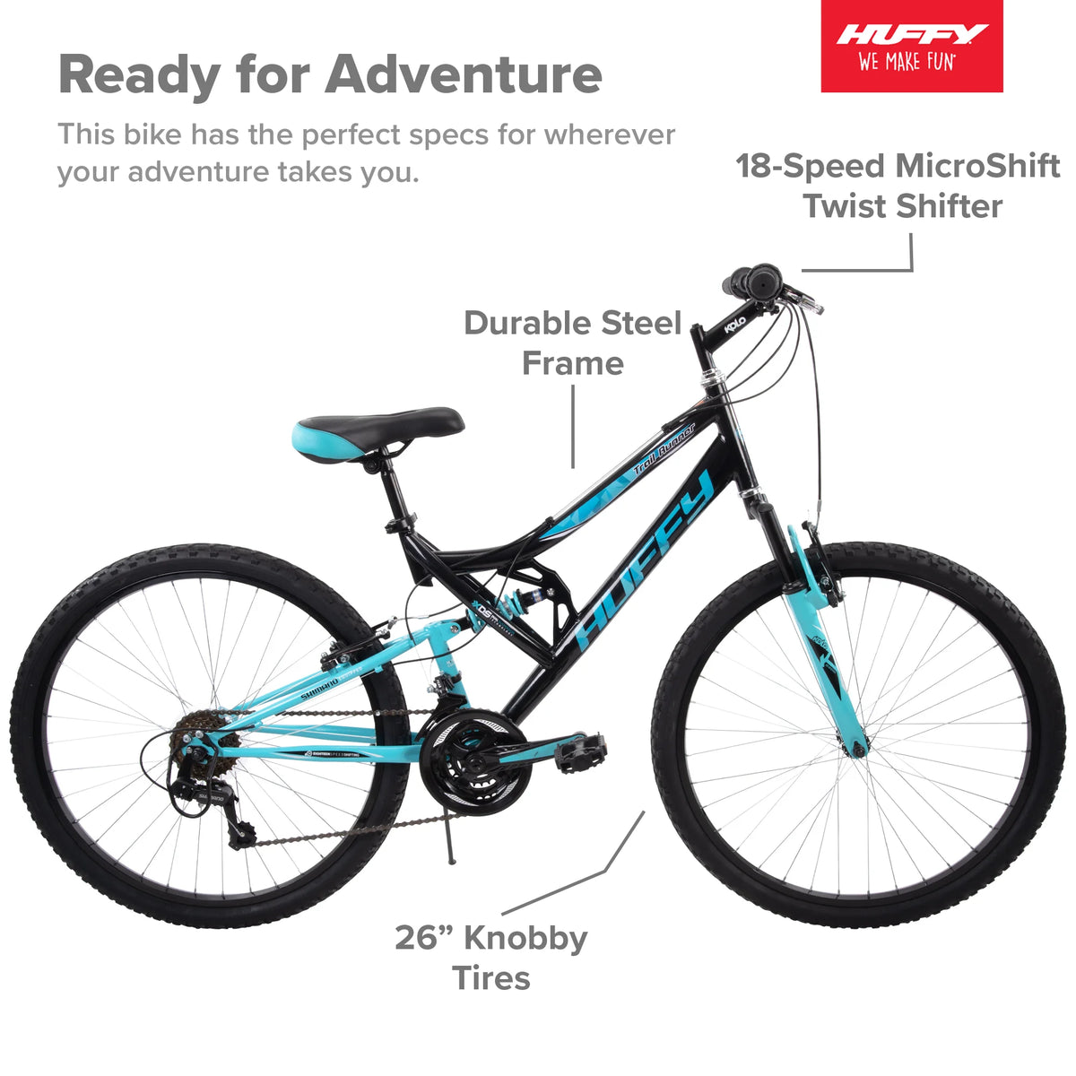 26" Trail Runner Women'S Full Suspension Mountain Bike, Black - Product image 3
