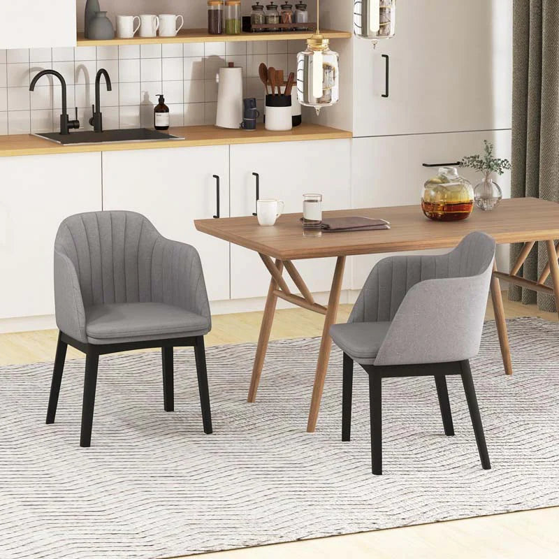 Set of 2/4 Upholstered Velvet Accent Dining Chairs with Curved Backrests, Detachable Cushion - Product image 5