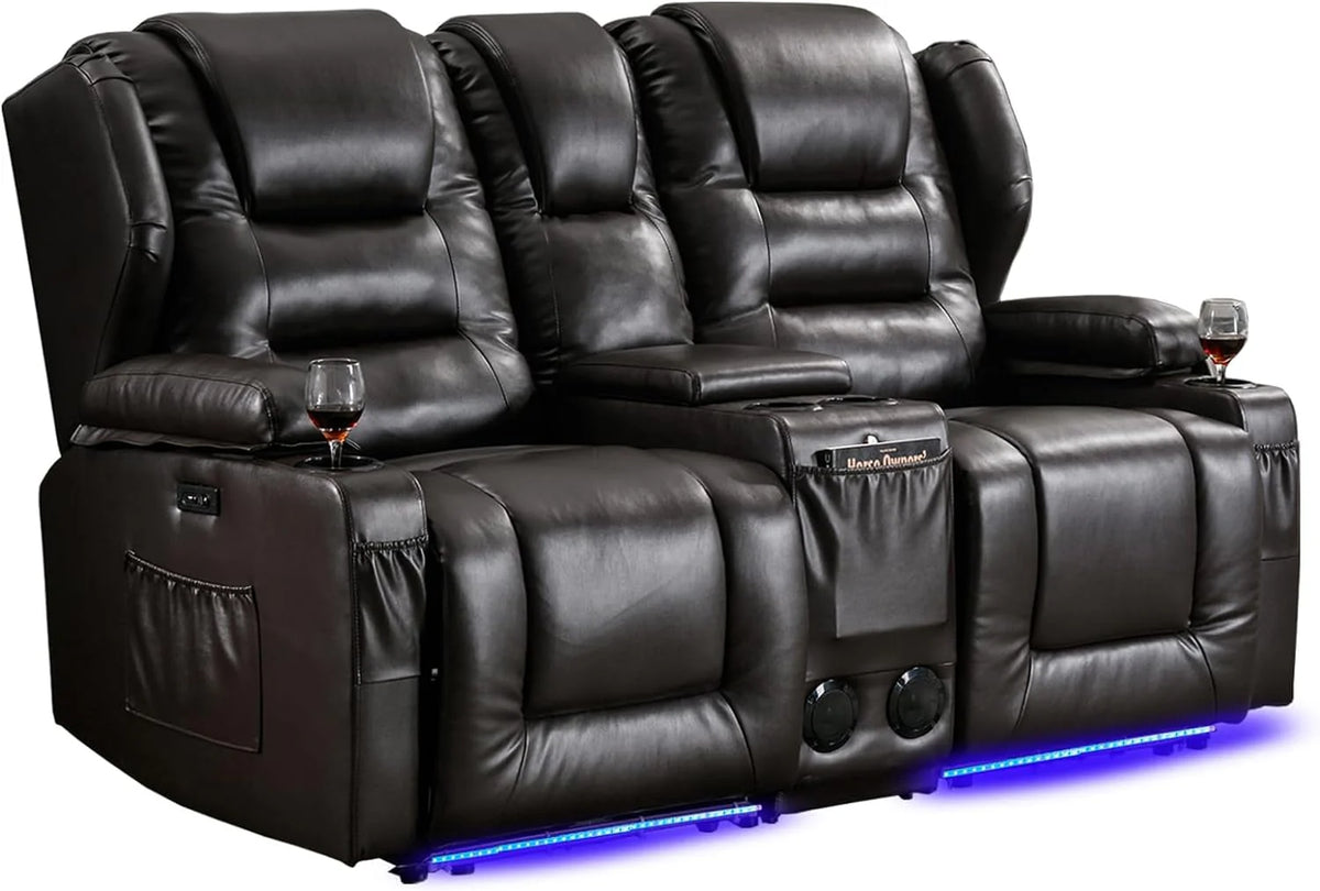 IPKIG Electric Home Theater Seating - Power Recline Chair Loveseat RV Sofa with Console - Product image 5