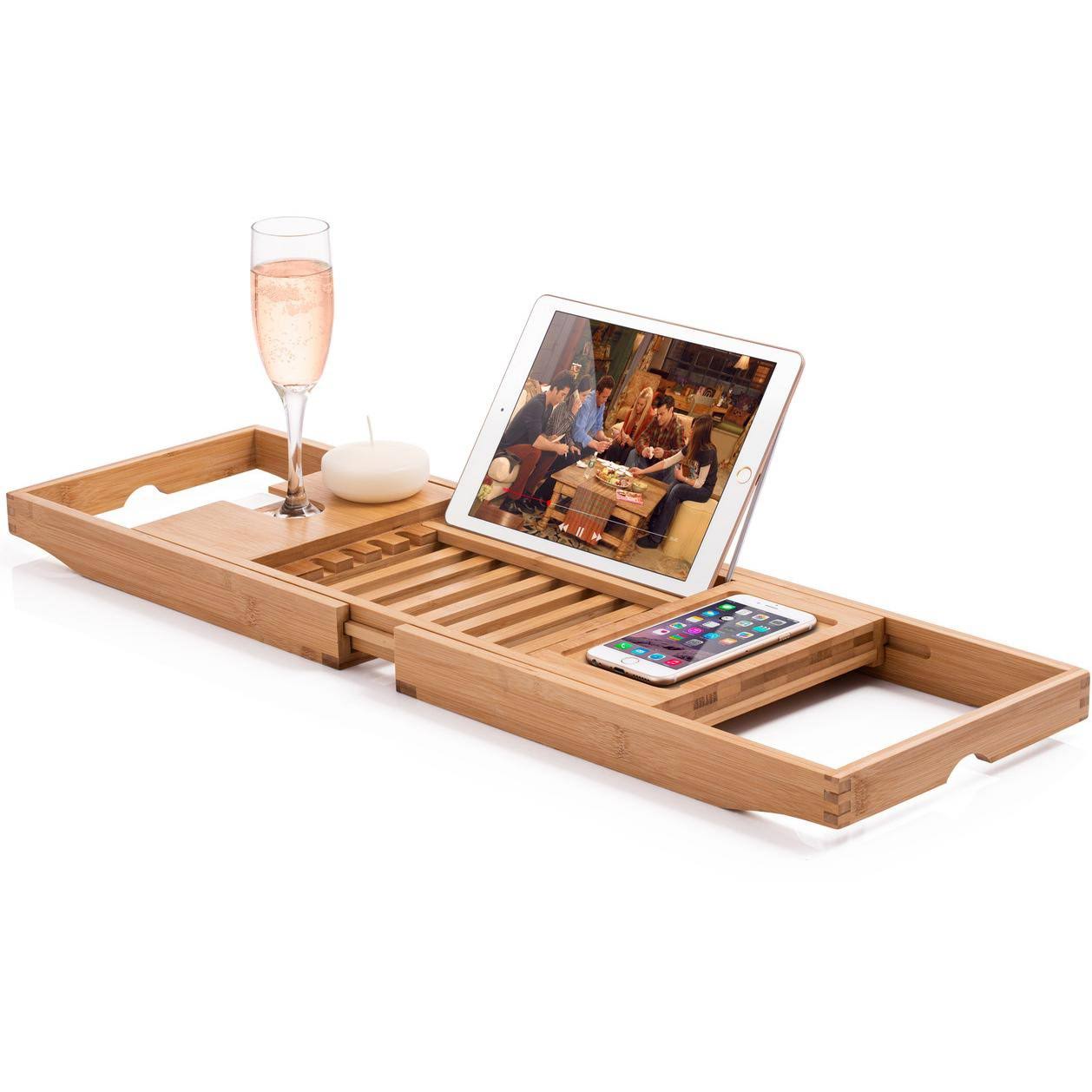 Bambusi Bathtub Caddy with Extendable Sides - Natural - Product image 1