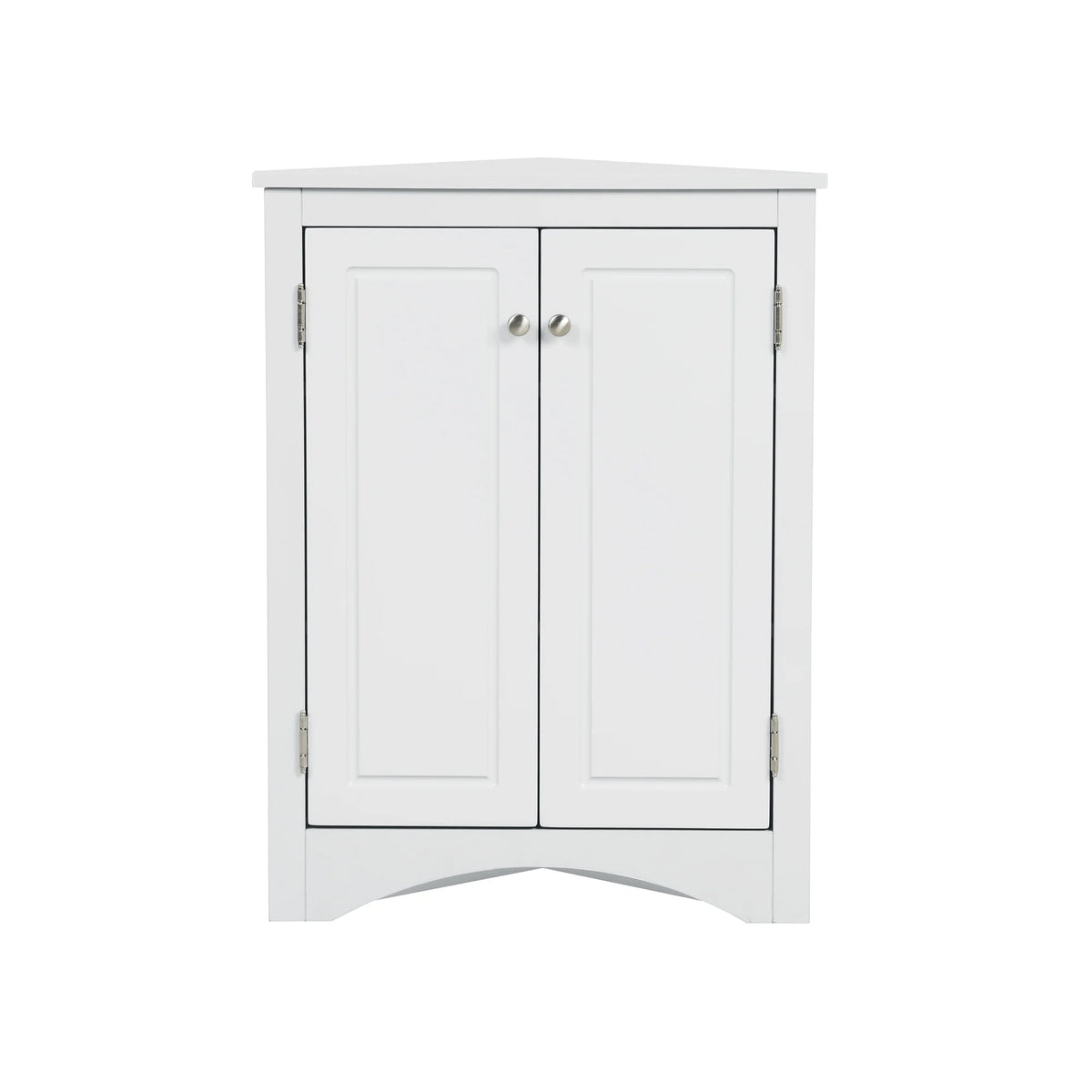 Home Floor Corner Cabinet with Adjustable Shelves and Two Doors, Triangle Bathroom Storage Cabinet - Product image 14