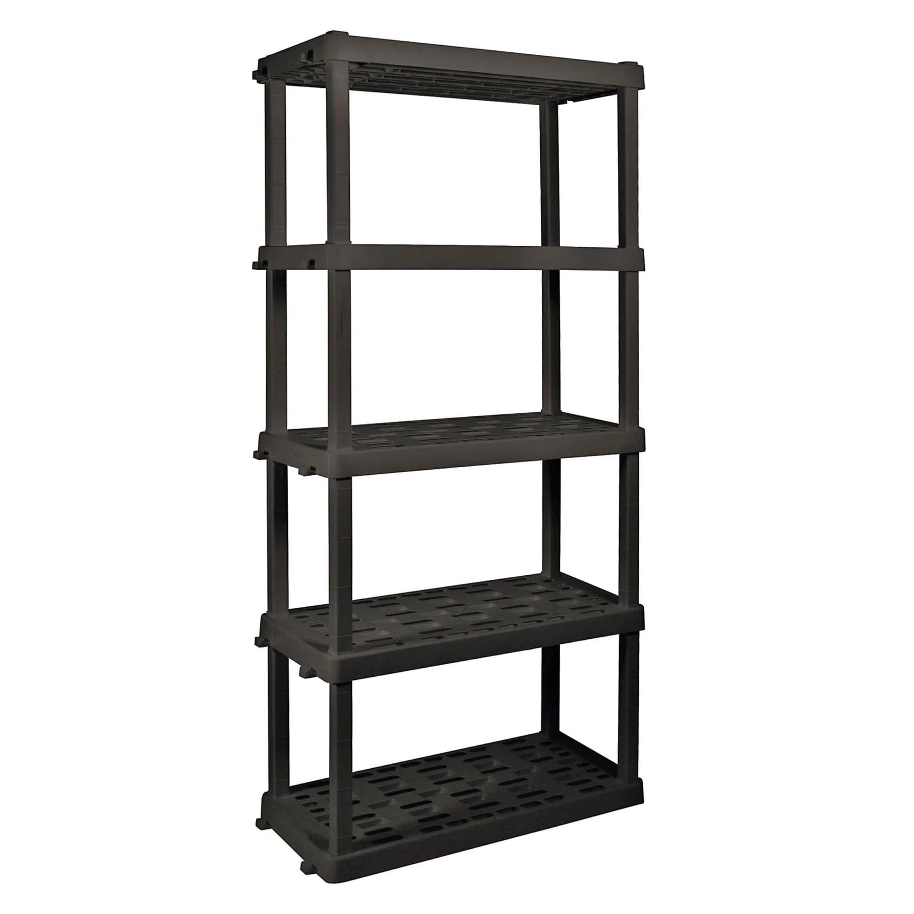 Hyper Tough Large 5 - Tier Shelving Unit, W36 x D18 x H74" Interlocking Multipurpose Organizer, Black - Product image 4