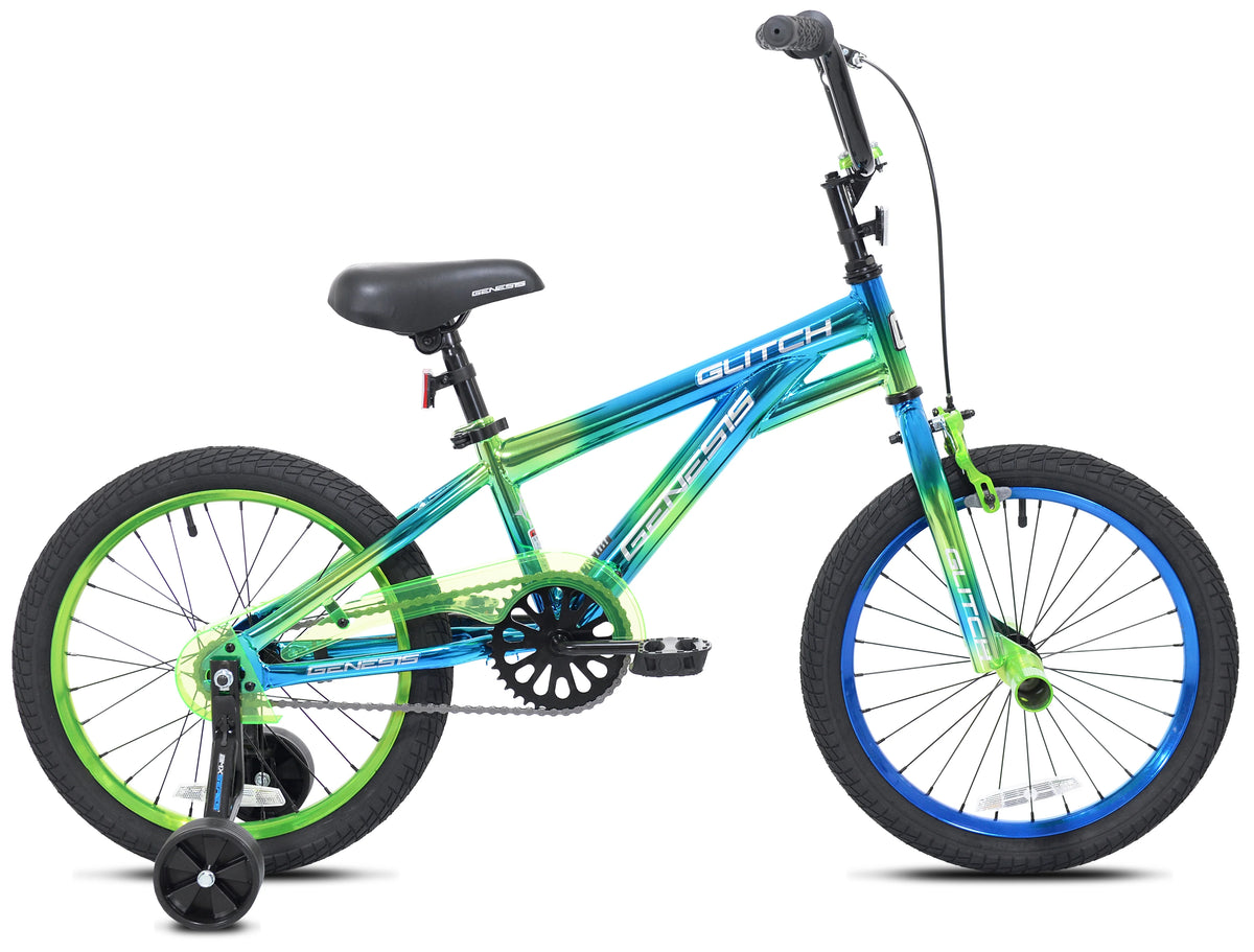 18" Glitch Boy'S BMX Bike, Blue/Green - Product image 1