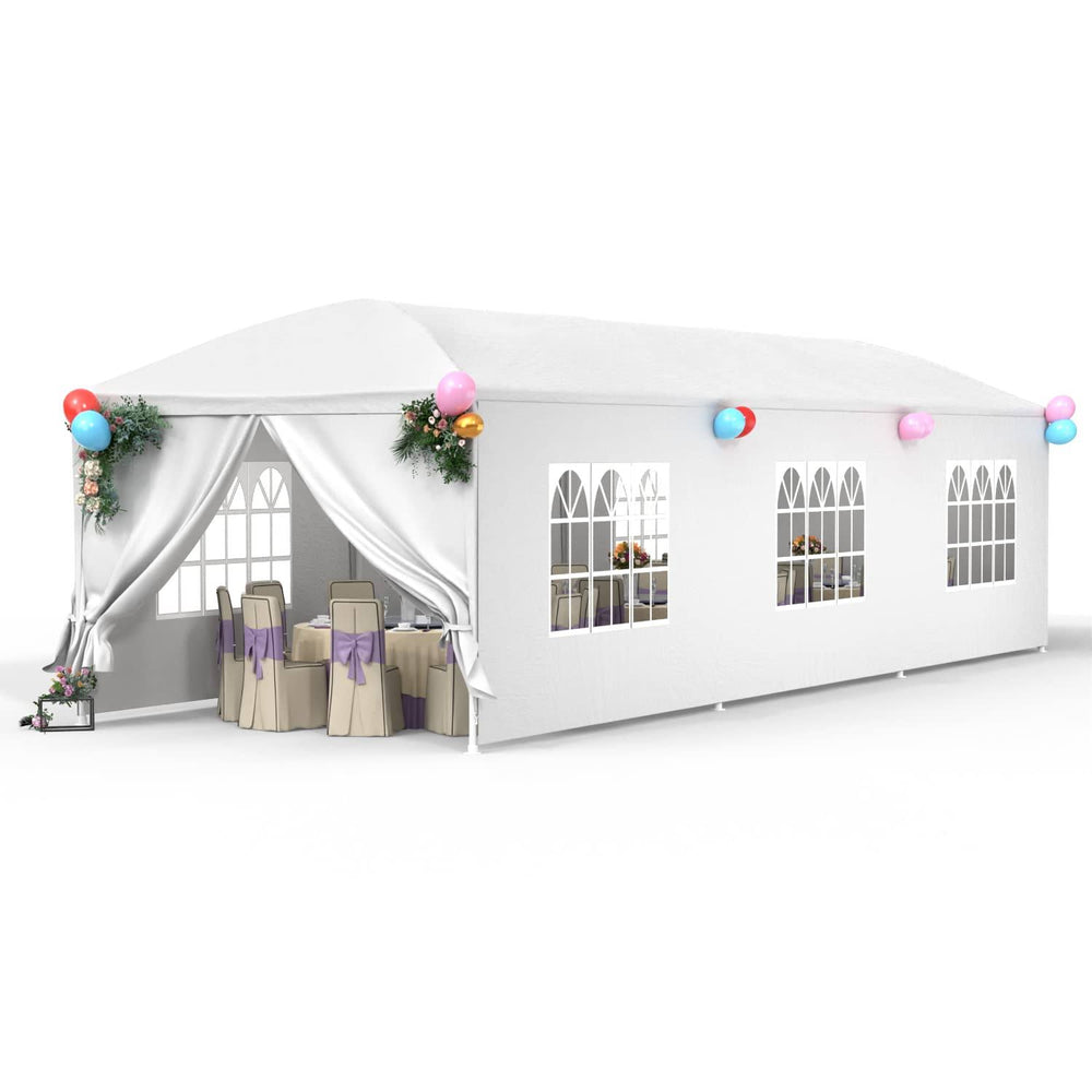 FDW 10x30 Party Tent Wedding Patio Gazebo Outdoor Carport Canopy Shade with Side 8 Removable Walls