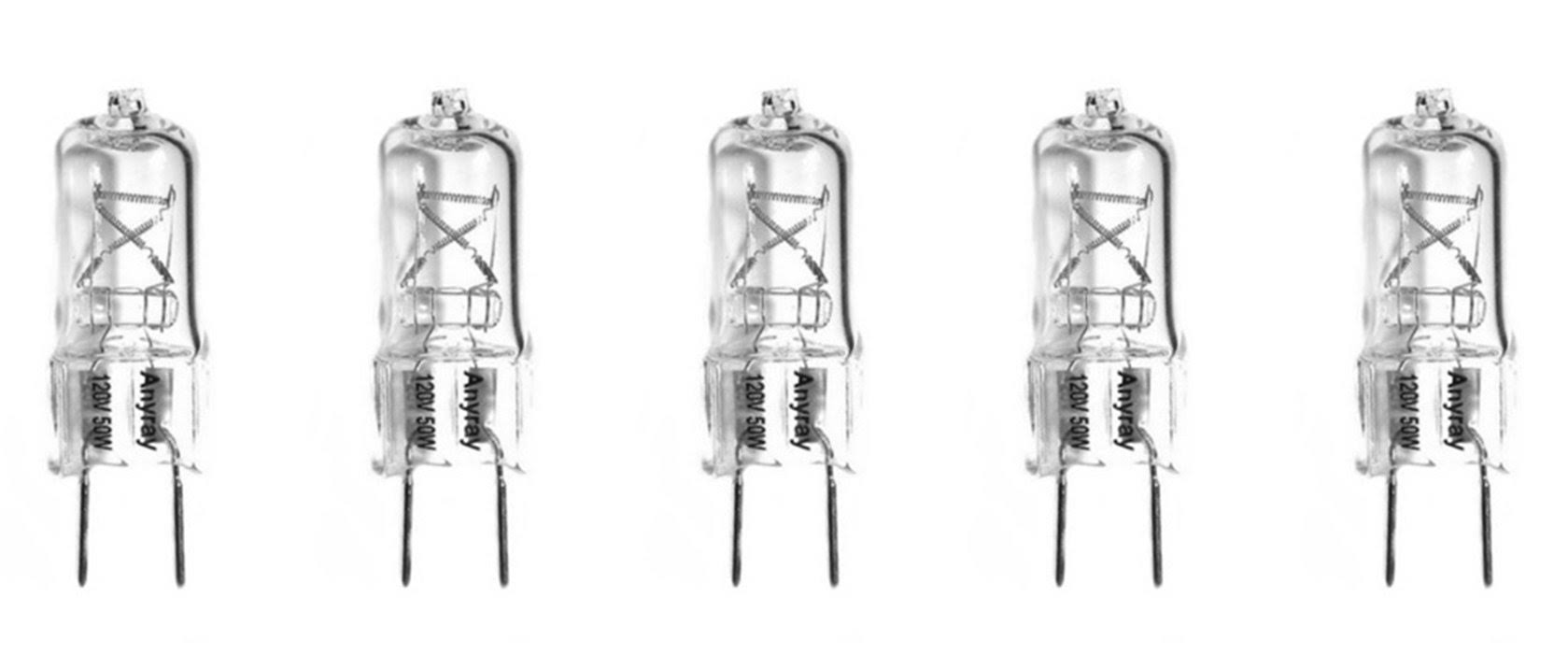 (5-Pack) G8 Lighting Halogen Bulbs, JCD Type, G8 Base, 120V 50W, Set - Product image 1
