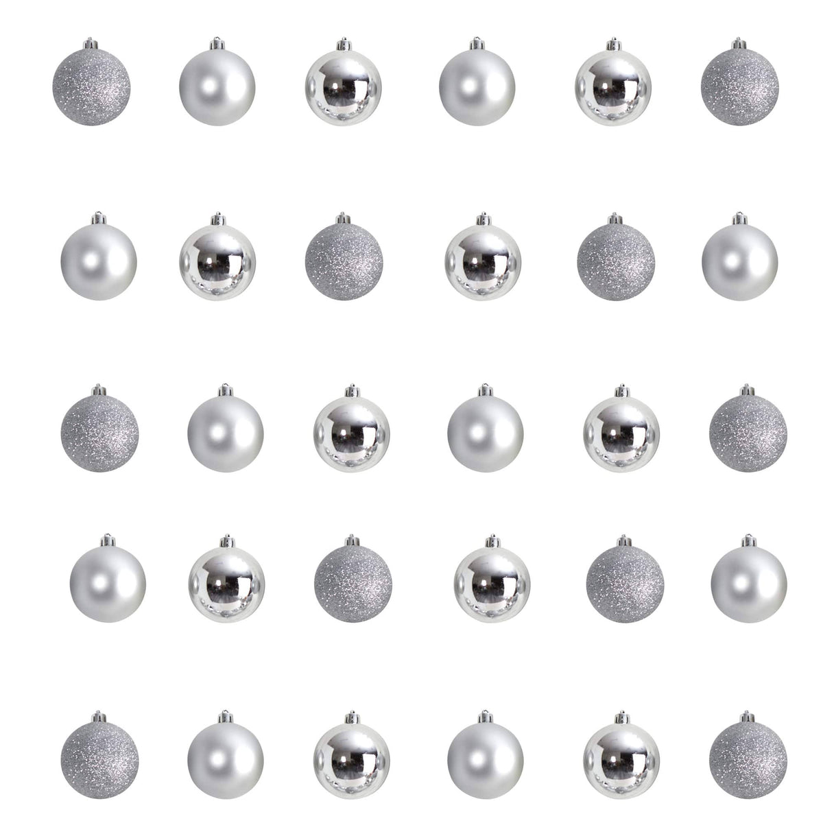 Nearly Natural Holiday Christmas 30 Count 2.5in. Shatterproof Ornament Set with Re-Useable Storage - Product image 1