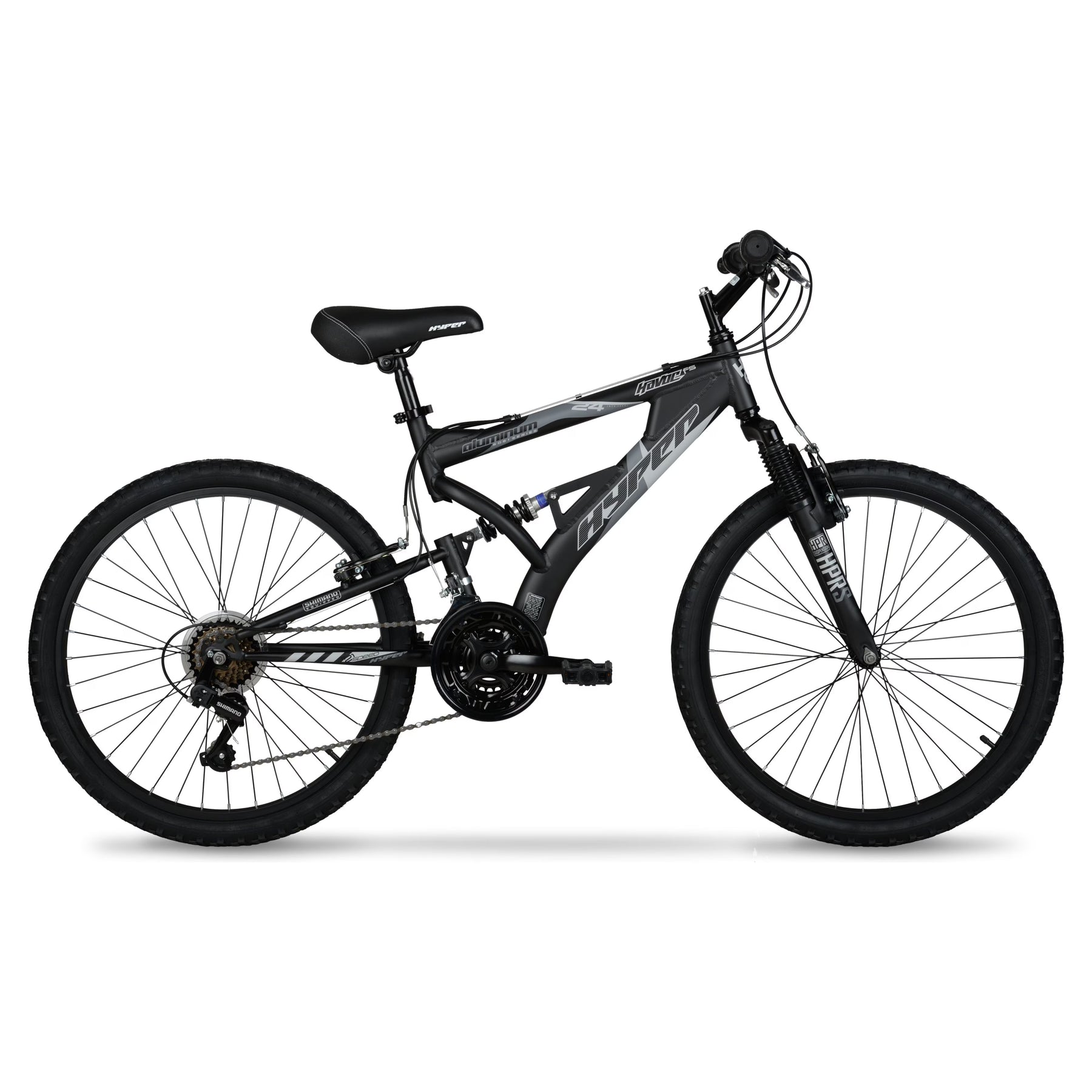 24" Hyper Bicycles Havoc Mountain Bike, Youth/Adult, Recommended Ages 10 - 14 Years Old, Black - Product image 1