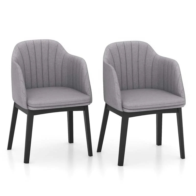 Set of 2/4 Upholstered Velvet Accent Dining Chairs with Curved Backrests, Detachable Cushion - Product image 1