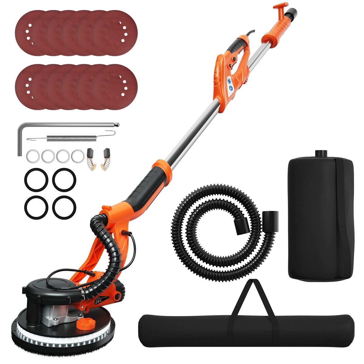 750W Plasterboard Sander with LED Light 6 Variable Speeds 800-1750 rpm -