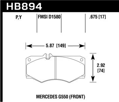 Hawk Performance HB894 Series Brake Pad