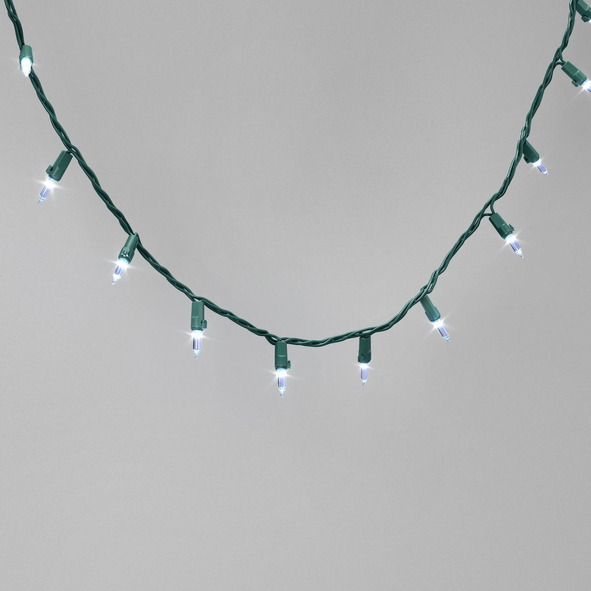 100ct LED Smooth Mini Christmas String Lights Cool White with Green Wire - Wondershop - Product image 1