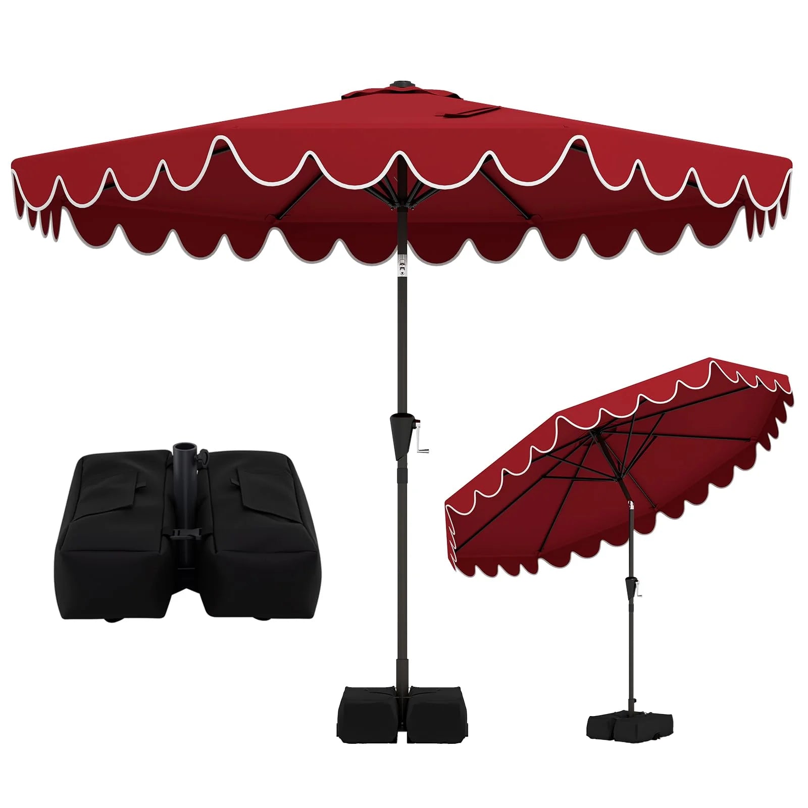 Tangkula 10 FT Patio Umbrella with Base Included with 2 Sandbags - Product image 1