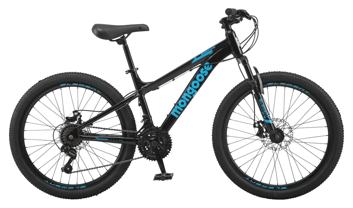 Mongoose 24" Durham Mountain Bike, 21 Speeds, Black - Product image 1