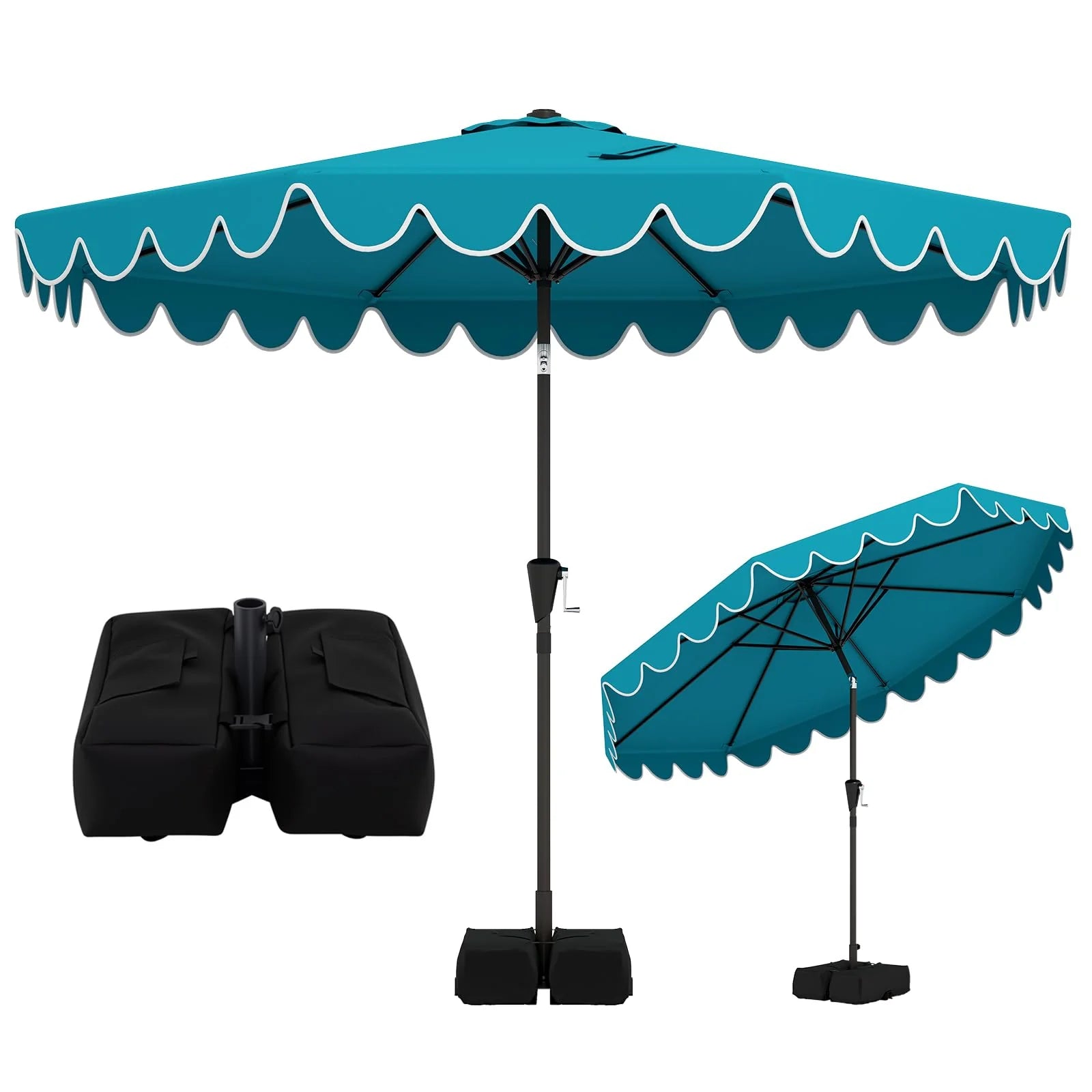 Tangkula 10 FT Patio Umbrella with Base Included with 2 Sandbags - Product image 13