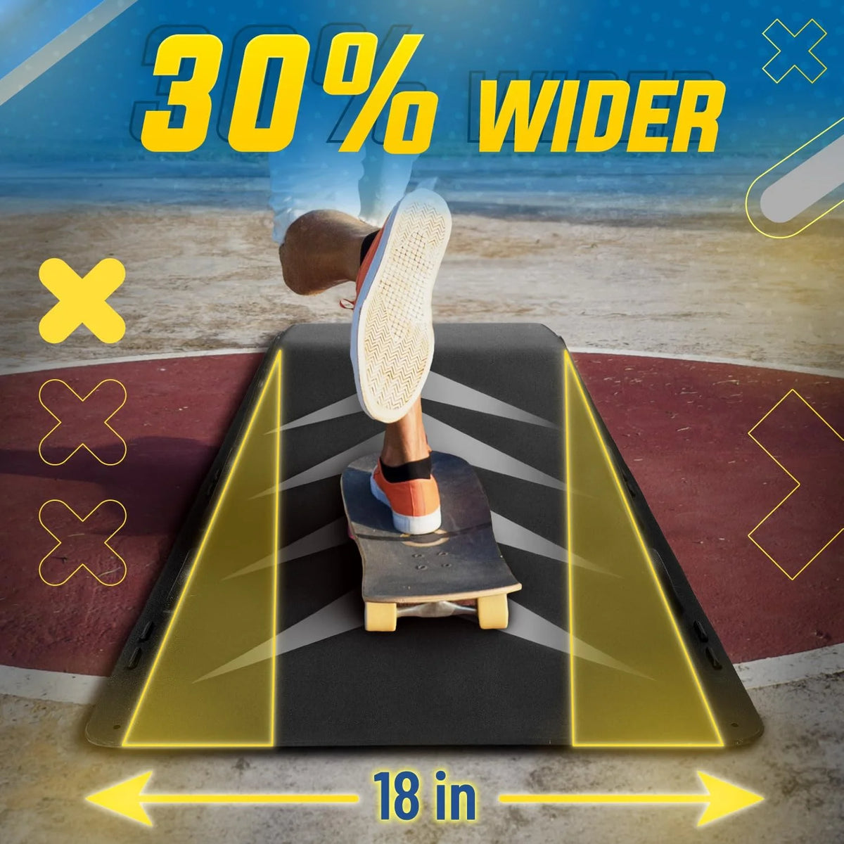 Yes4all Single - Piece Skateboard Ramp, Bike Ramp, Skate Ramp - Design for Beginners, More Durable, Safe - Product image 2