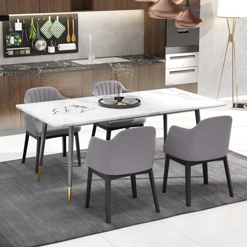 Set of 2/4 Upholstered Velvet Accent Dining Chairs with Curved Backrests, Detachable Cushion - Product image 4