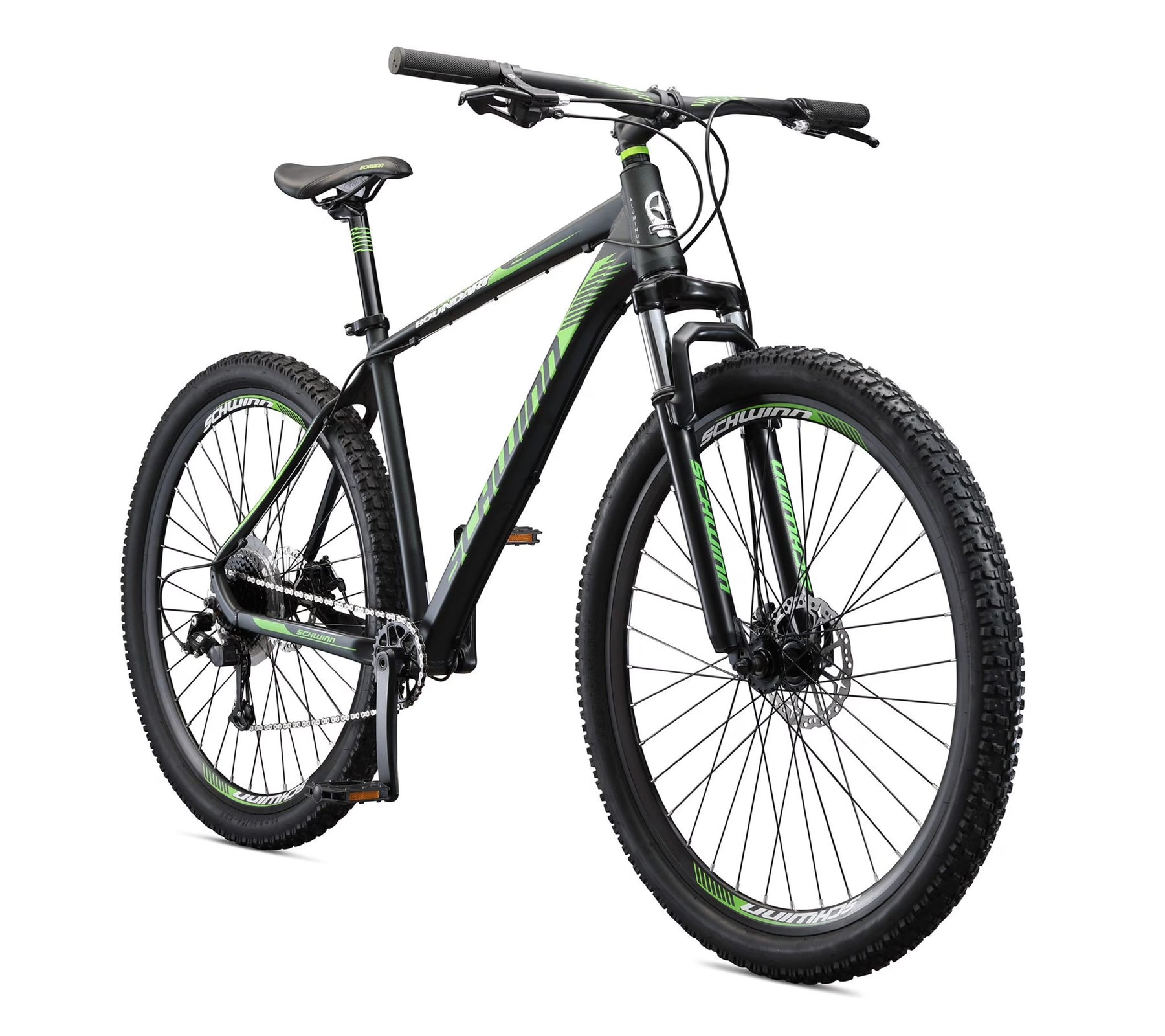 29 - In. Boundary Mens Mountain Bike, Black and Green