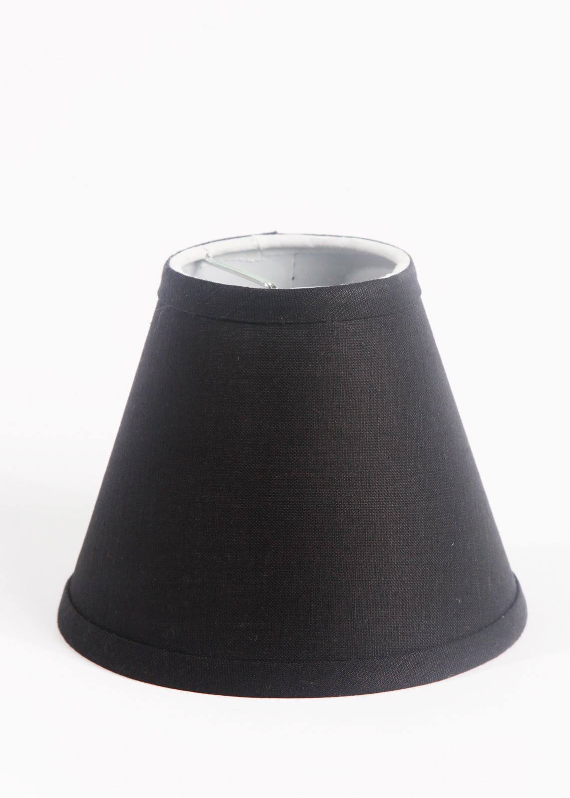 Urbanest Chandelier Linen Shade, Black, 3" x 6" x 5", Clip on - Product image 1