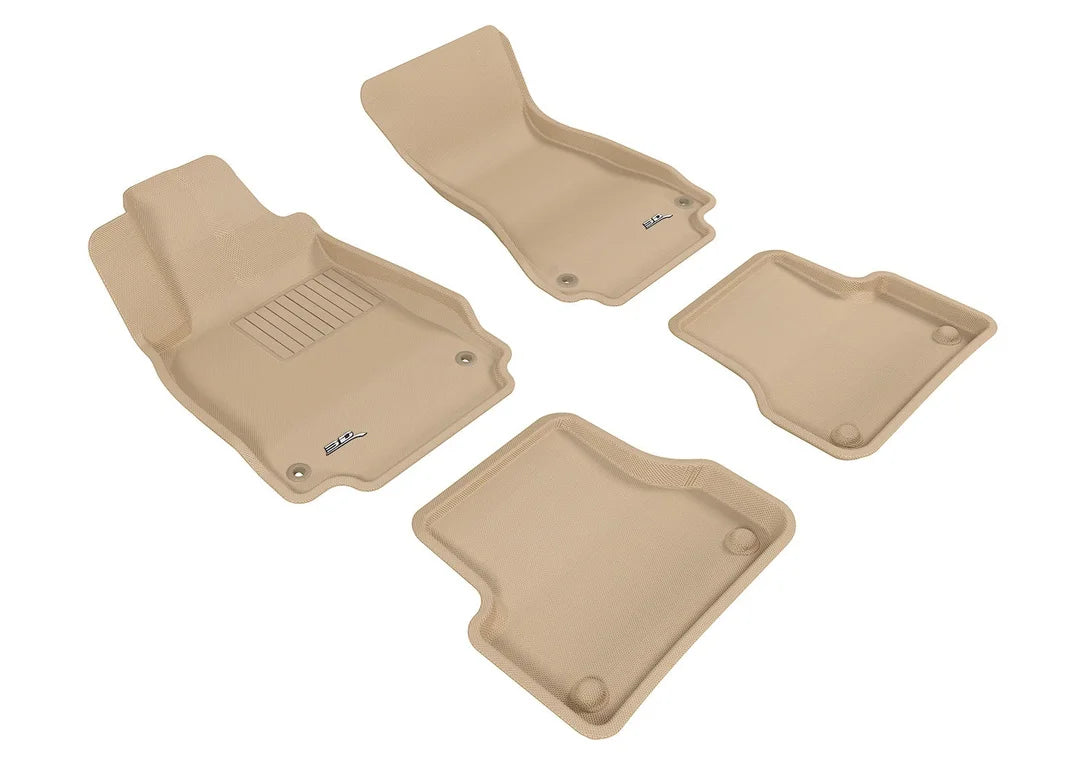 3D MAXpider L1AD02301502 - 2012-2018 Audi A7/RS7/S7 Kagu 1st & 2nd Row Floormats - Tan